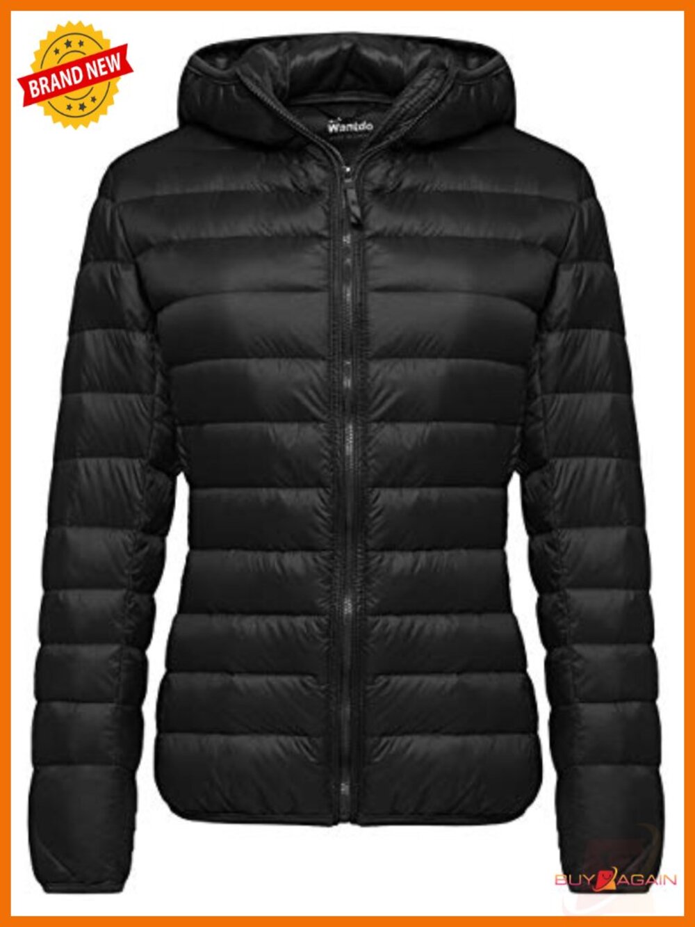 Women's Packable Puffer Down Jacket Hooded Quilted Nylon Coat